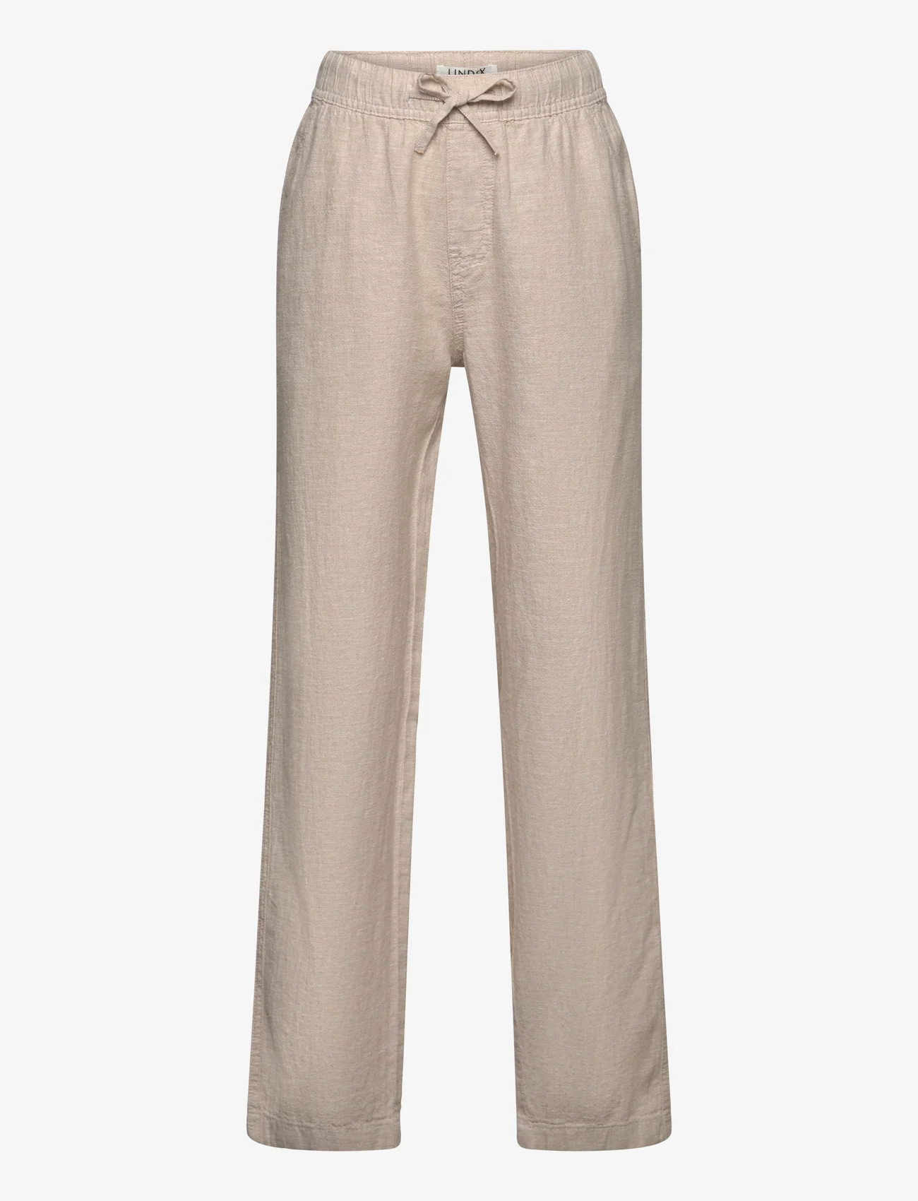 Lindex - Trousers linen blend - lägsta priserna - beige - 0