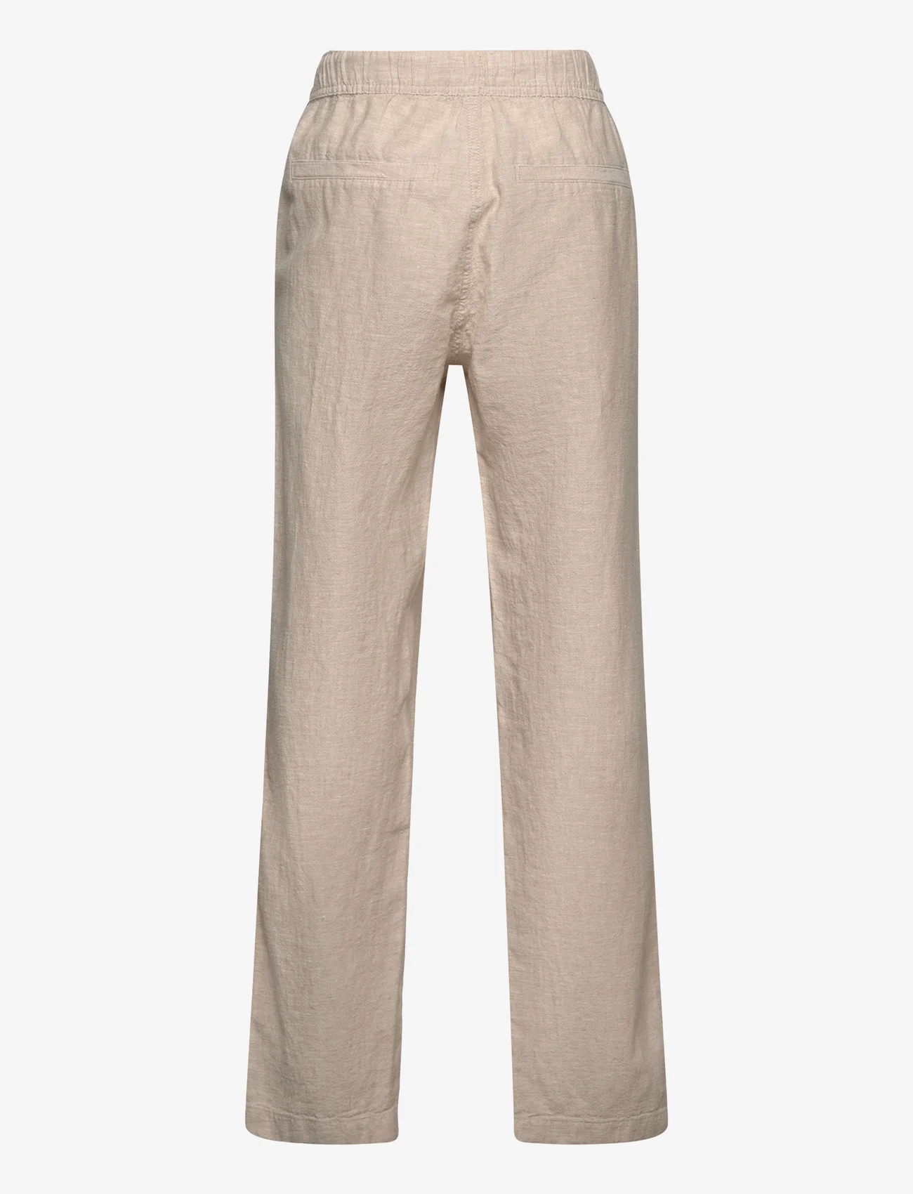 Lindex - Trousers linen blend - lägsta priserna - beige - 1