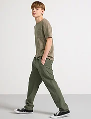 Lindex - Trousers linen blend - pantalons - dark dusty khaki - 0