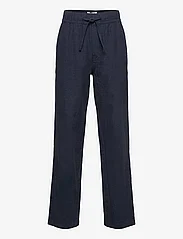 Lindex - Trousers linen blend - pantalons - dark navy - 1