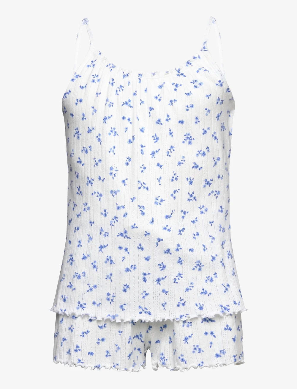 Lindex - Pyjama set pointelle singlet a - pyjamasset - light dusty white - 1