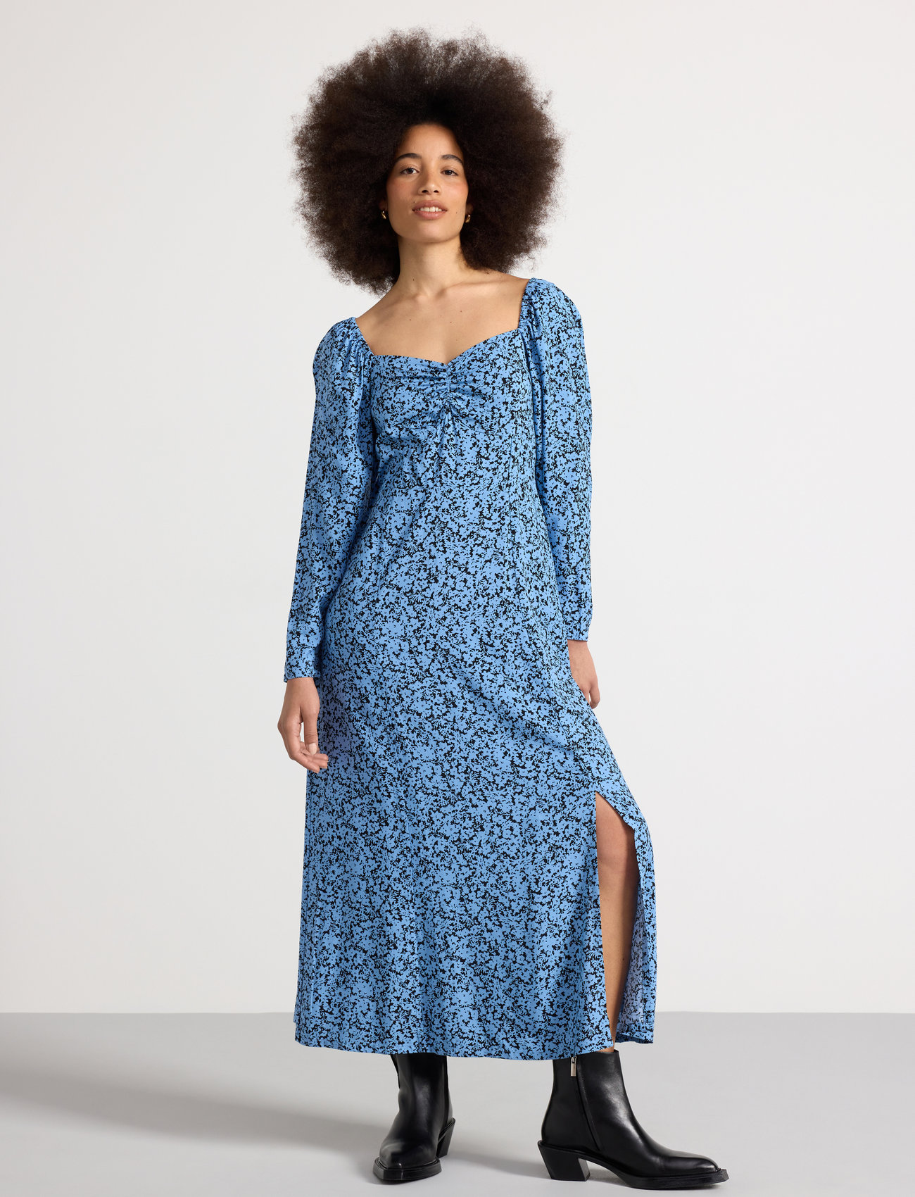 Lindex - Dress Rosie - ilgos suknelės - light dusty blue - 1