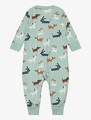 Lindex - Pyjamas dogs - sleeping overalls - light dusty turquoise - 1