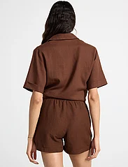 Lindex - Shirt Edda - linasest riidest särgid - brown - 3