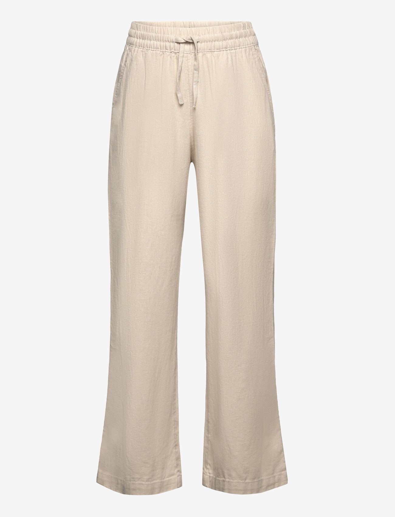 Lindex - Trousers linen - efterårstøj - light beige - 0