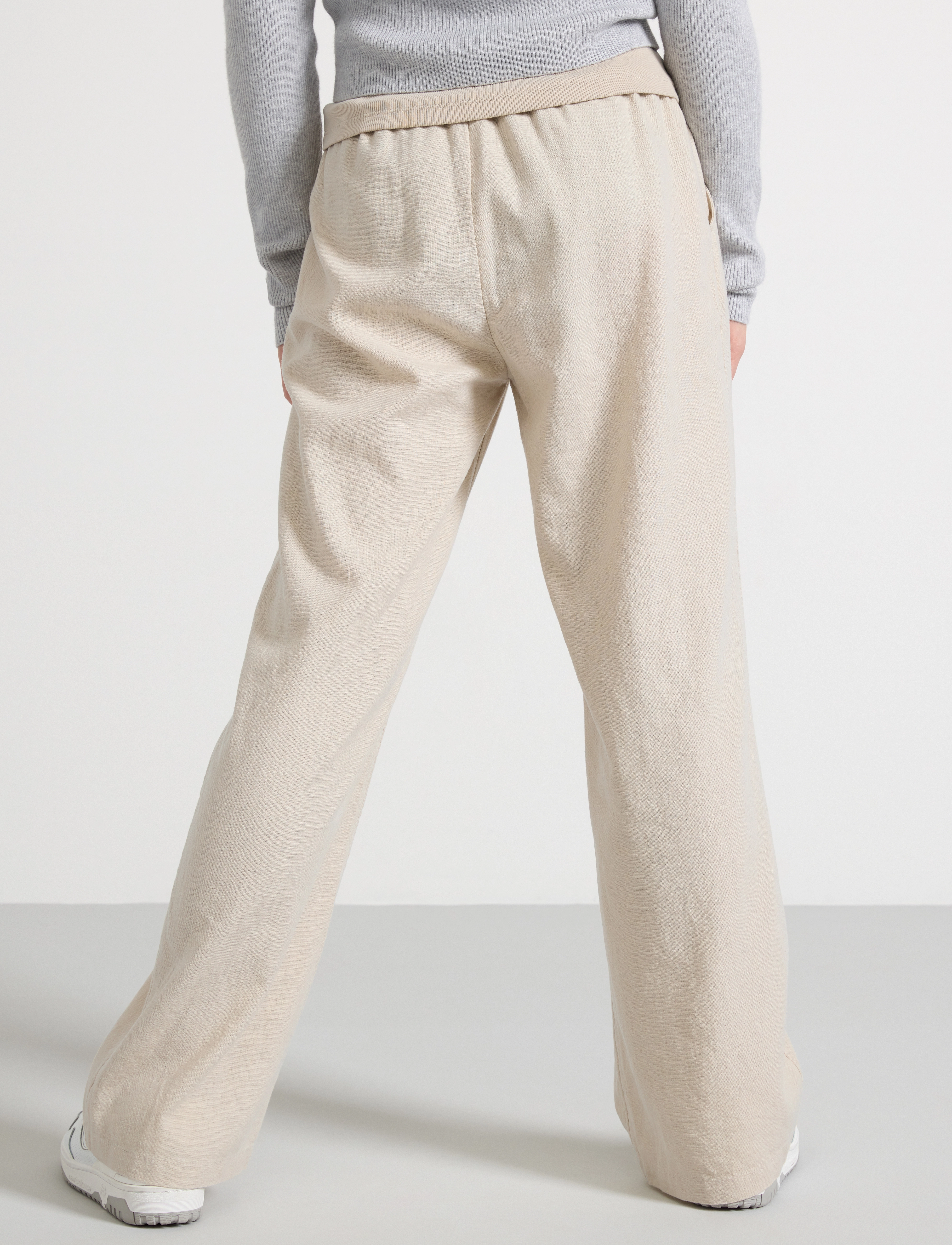 Lindex - Trousers linen - laveste priser - light beige - 3