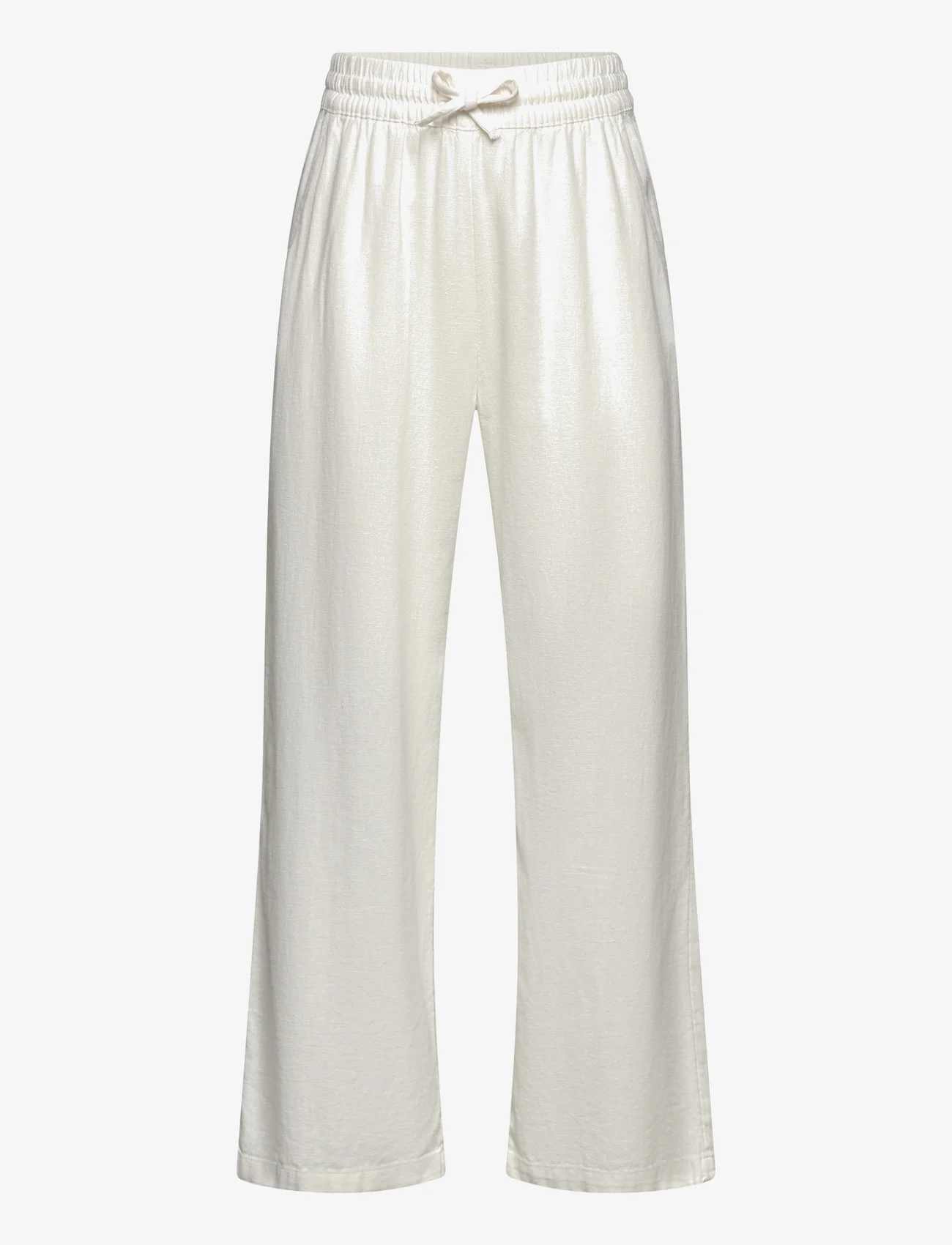 Lindex - Trousers linen - pantalons - off white - 1