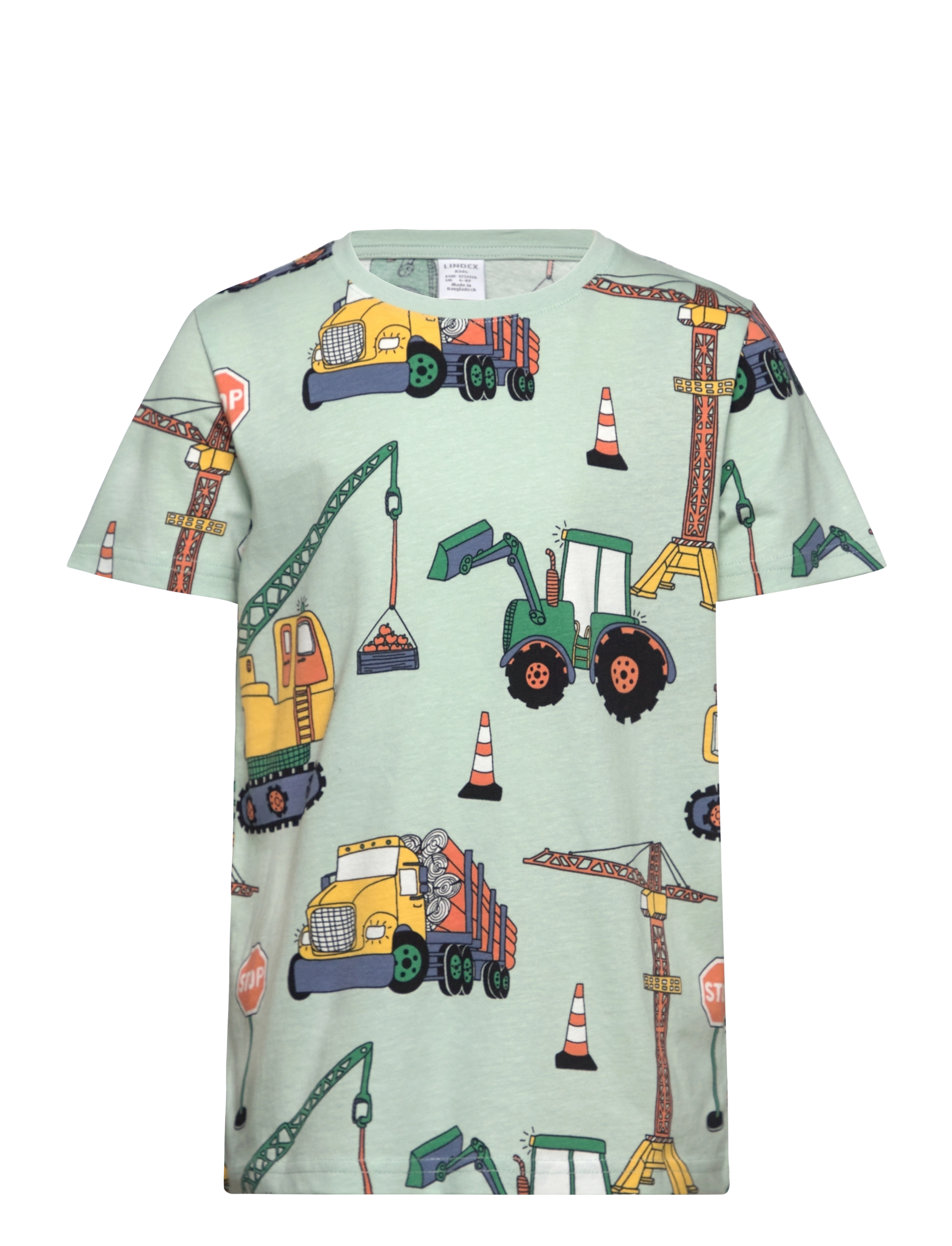 Top SS Working vehicles AOP - LIGHT DUSTY TURQUOISE