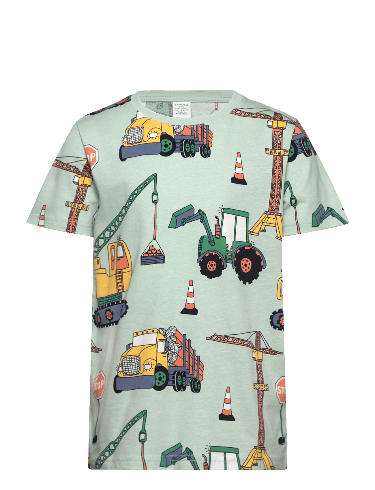 Top SS Working vehicles AOP - LIGHT DUSTY TURQUOISE
