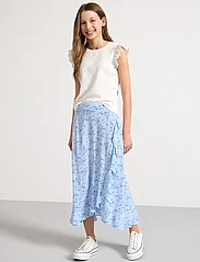 Lindex - Skirt long with flounce - midi skirts - light blue - 4