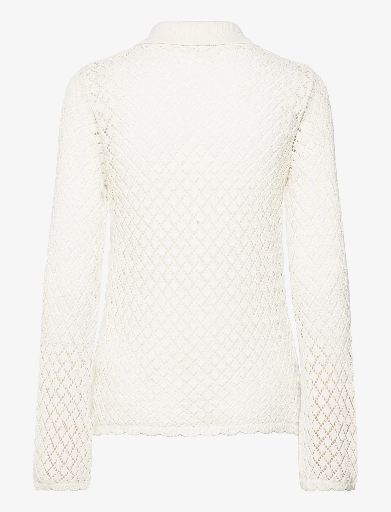 Lindex - Shirt knitted Pegha - langærmede skjorter - off white - 1