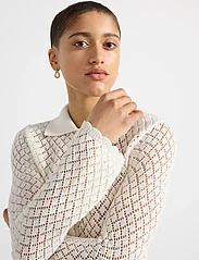 Lindex - Shirt knitted Pegha - langermede skjorter - off white - 5