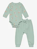 Set body jogger patch at back - LIGHT DUSTY TURQUOISE
