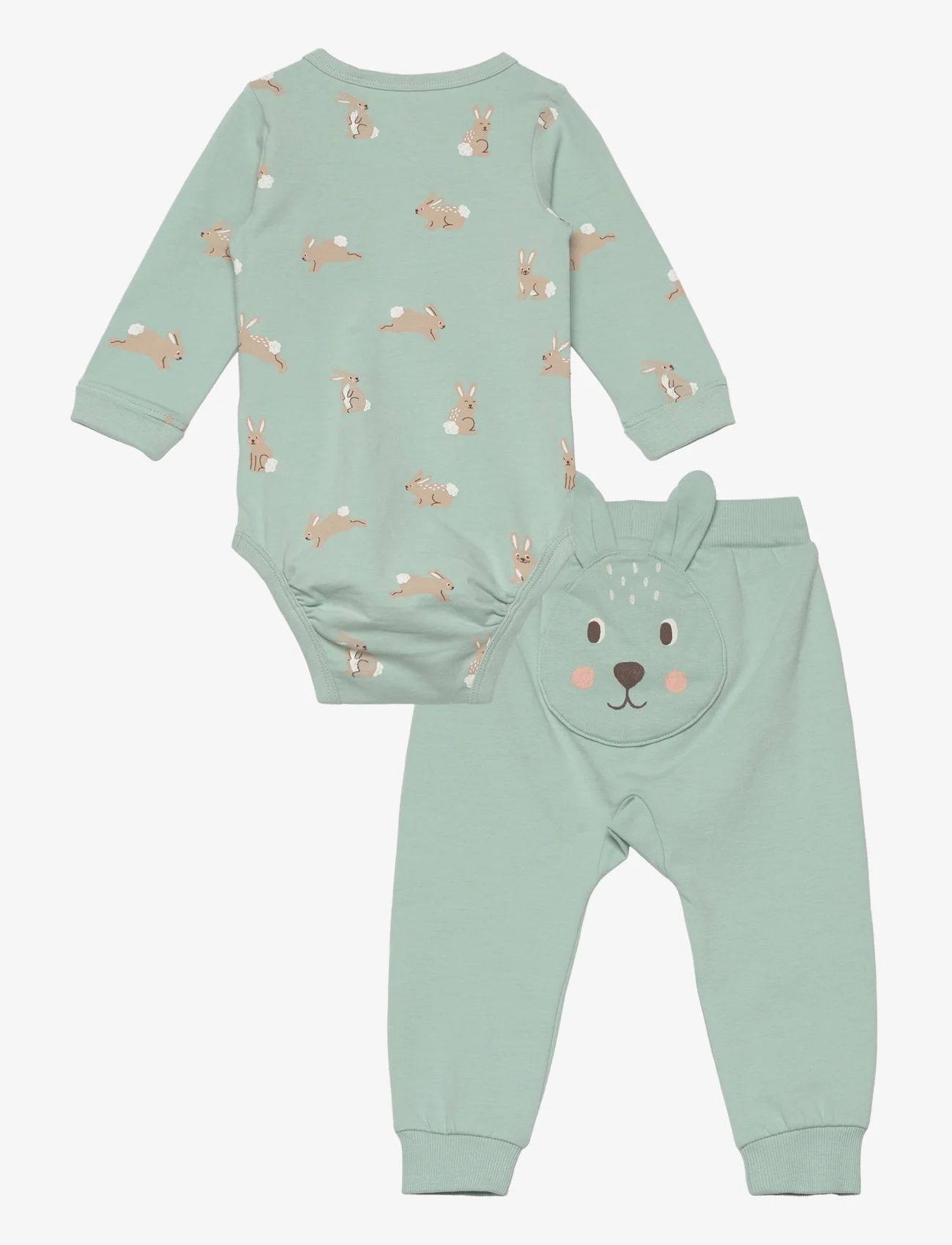 Lindex - Set body jogger patch at back - lowest prices - light dusty turquoise - 1
