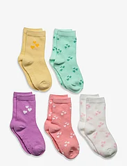 Lindex - Sock 5 p SG w pattern - chaussettes - off white - 0