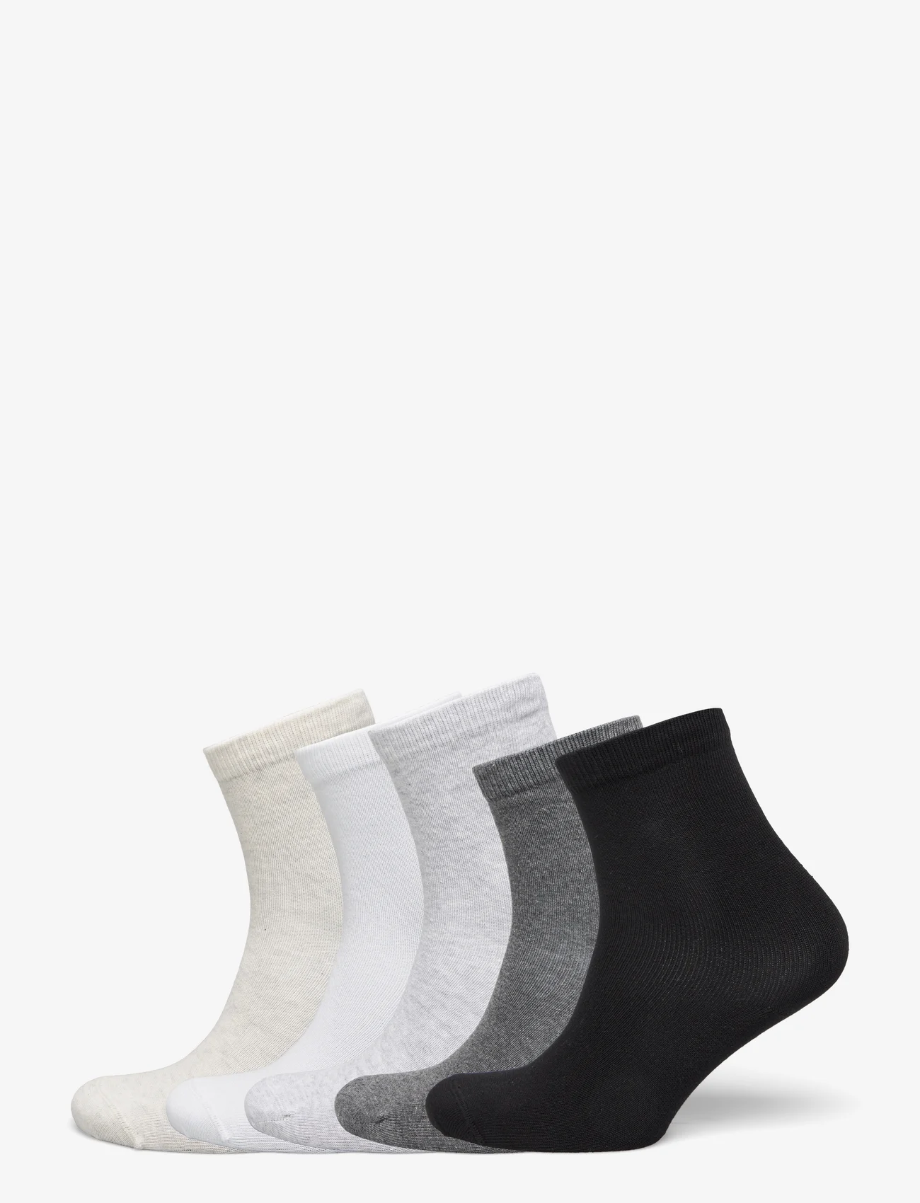 Lindex - Sock 5 p BB plain neutrals - sokken - light grey melange - 0