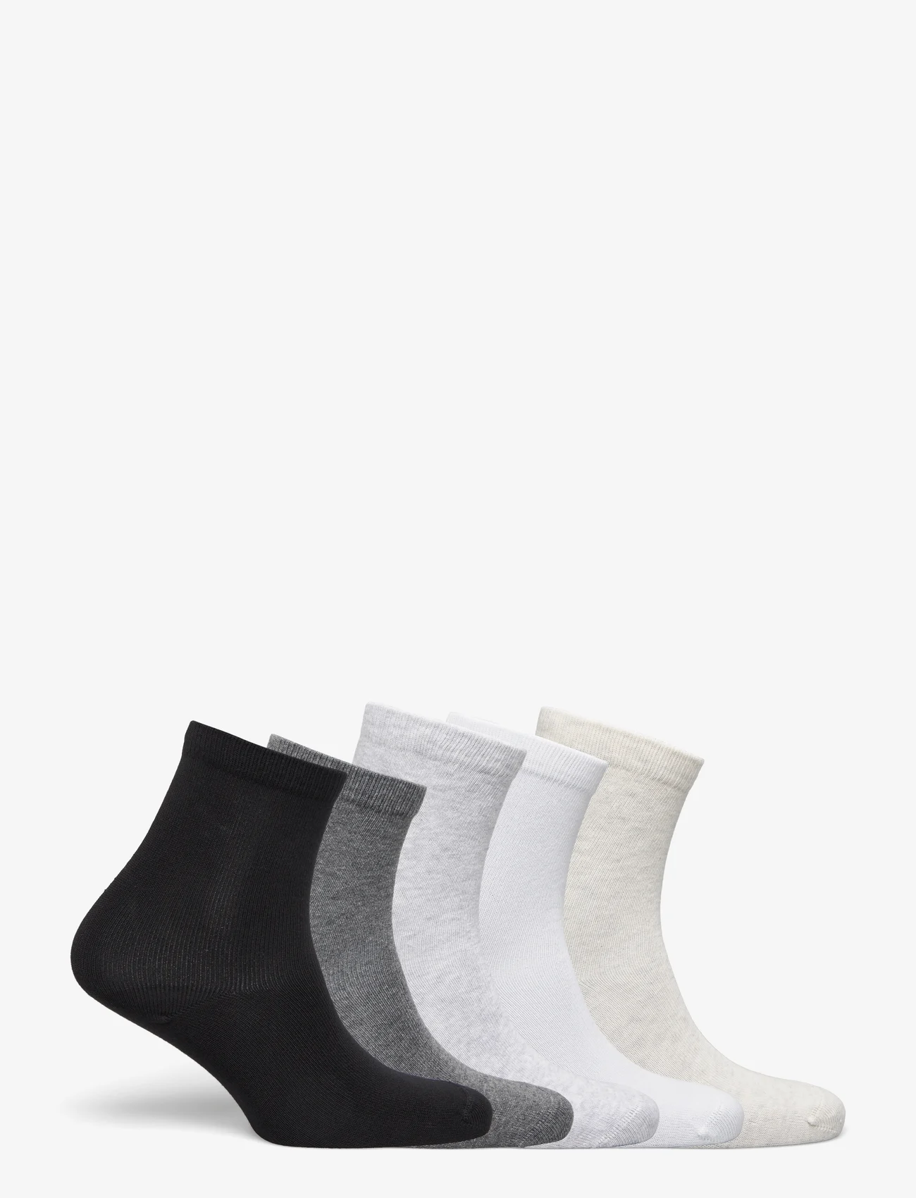 Lindex - Sock 5 p BB plain neutrals - sokken - light grey melange - 1