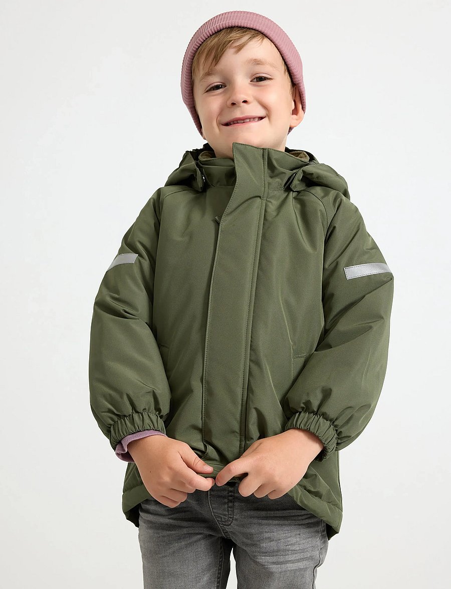Lindex - Water repellent padded jacket - dunjakker - dark dusty khaki - 0