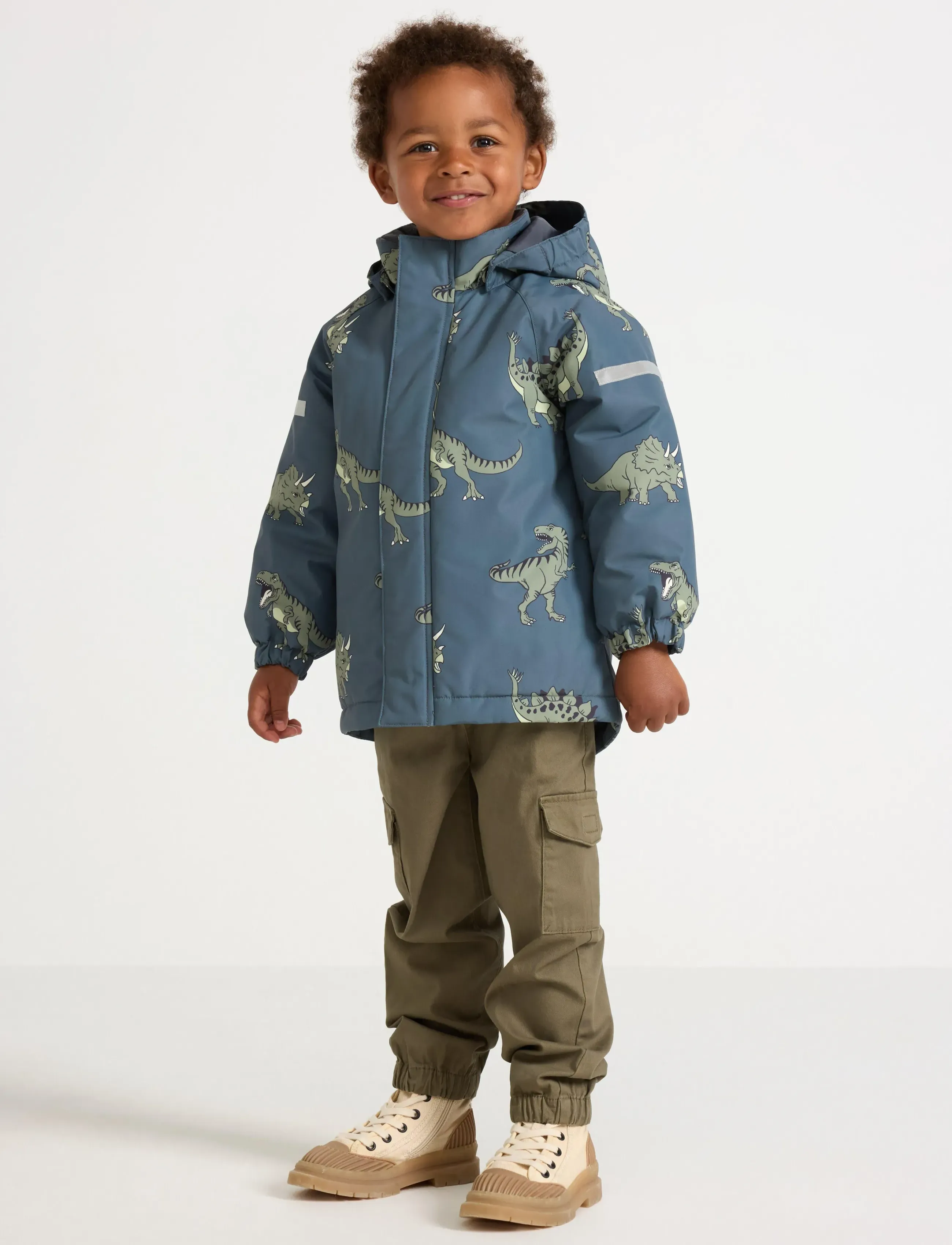 Lindex Water Repellent Padded Jacket, 116, Jackets & Coats, Grau - Puffer Padded, Kinder