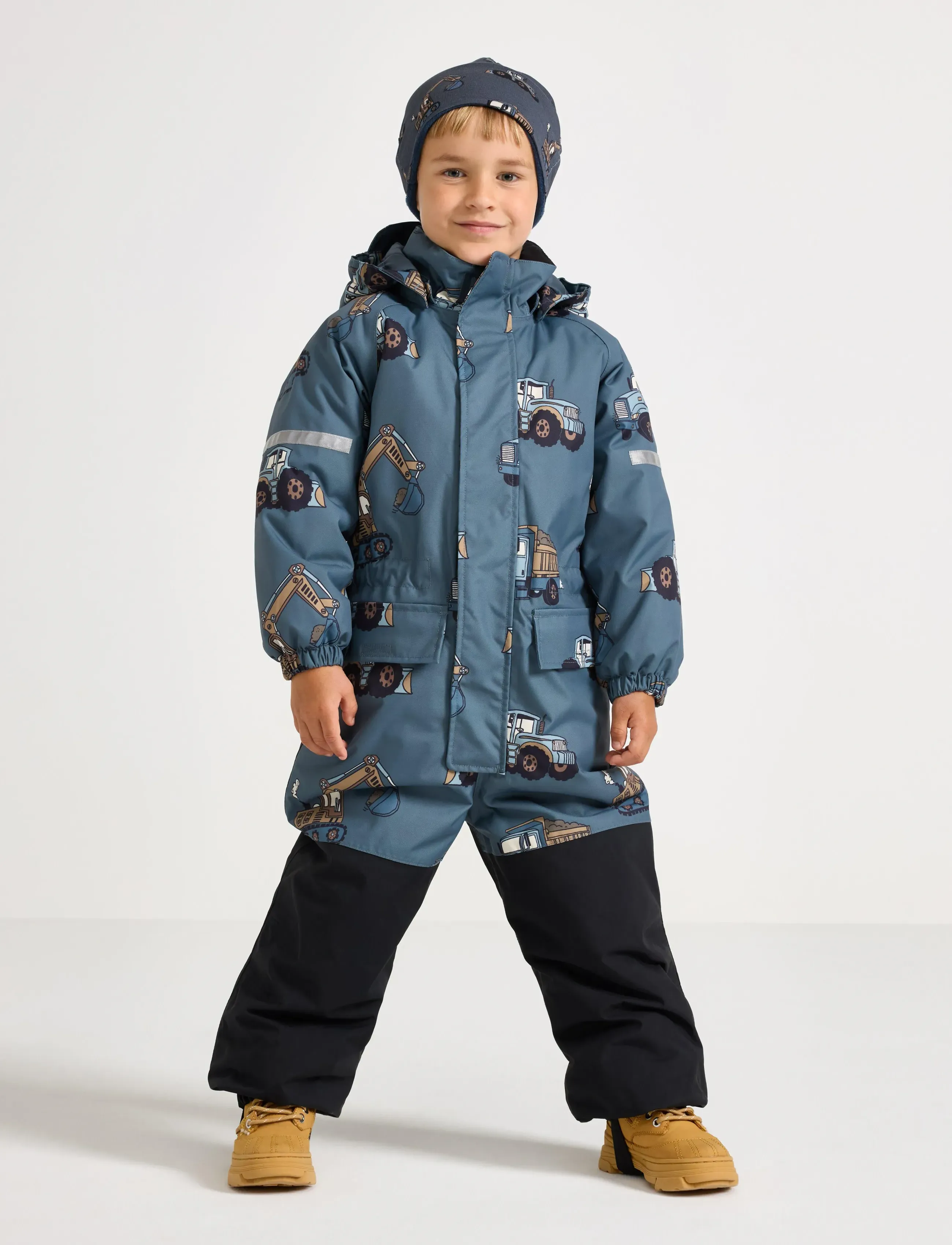 Lindex - Padded waterproof snowsuit - schneeanzug - dark grey - 0