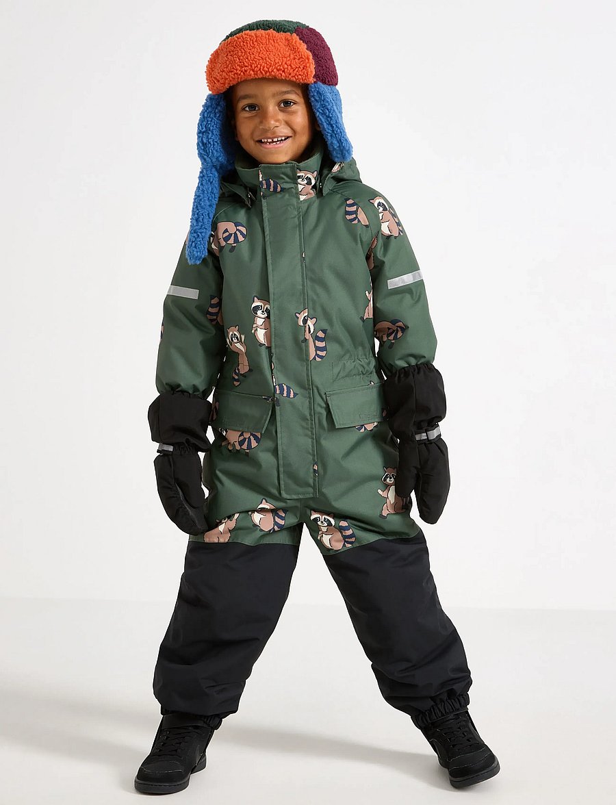 Lindex - Padded waterproof snowsuit - schneeanzug - dusty khaki - 0