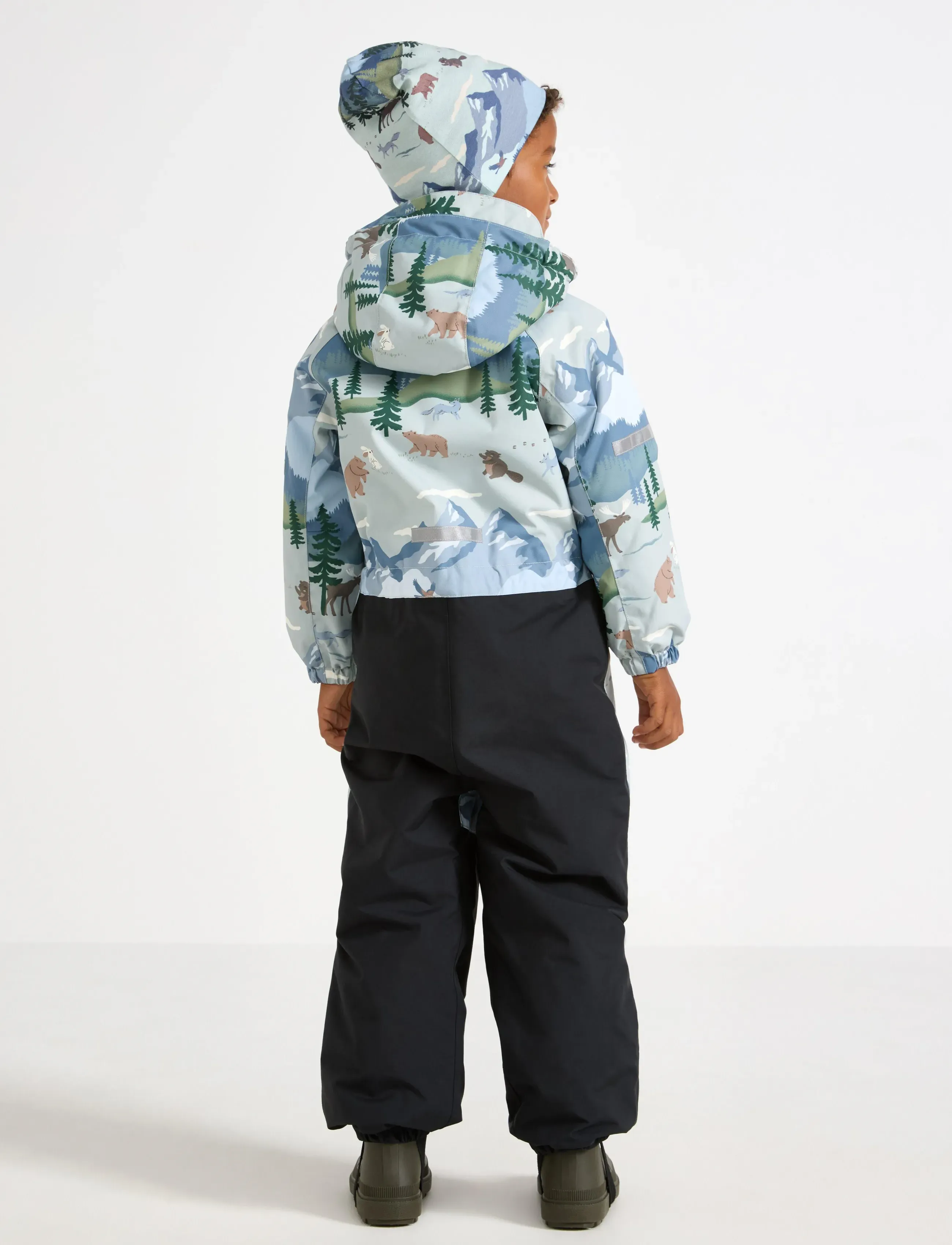 Lindex - Padded waterproof snowsuit - schneeanzug - light dusty turquoise - 3