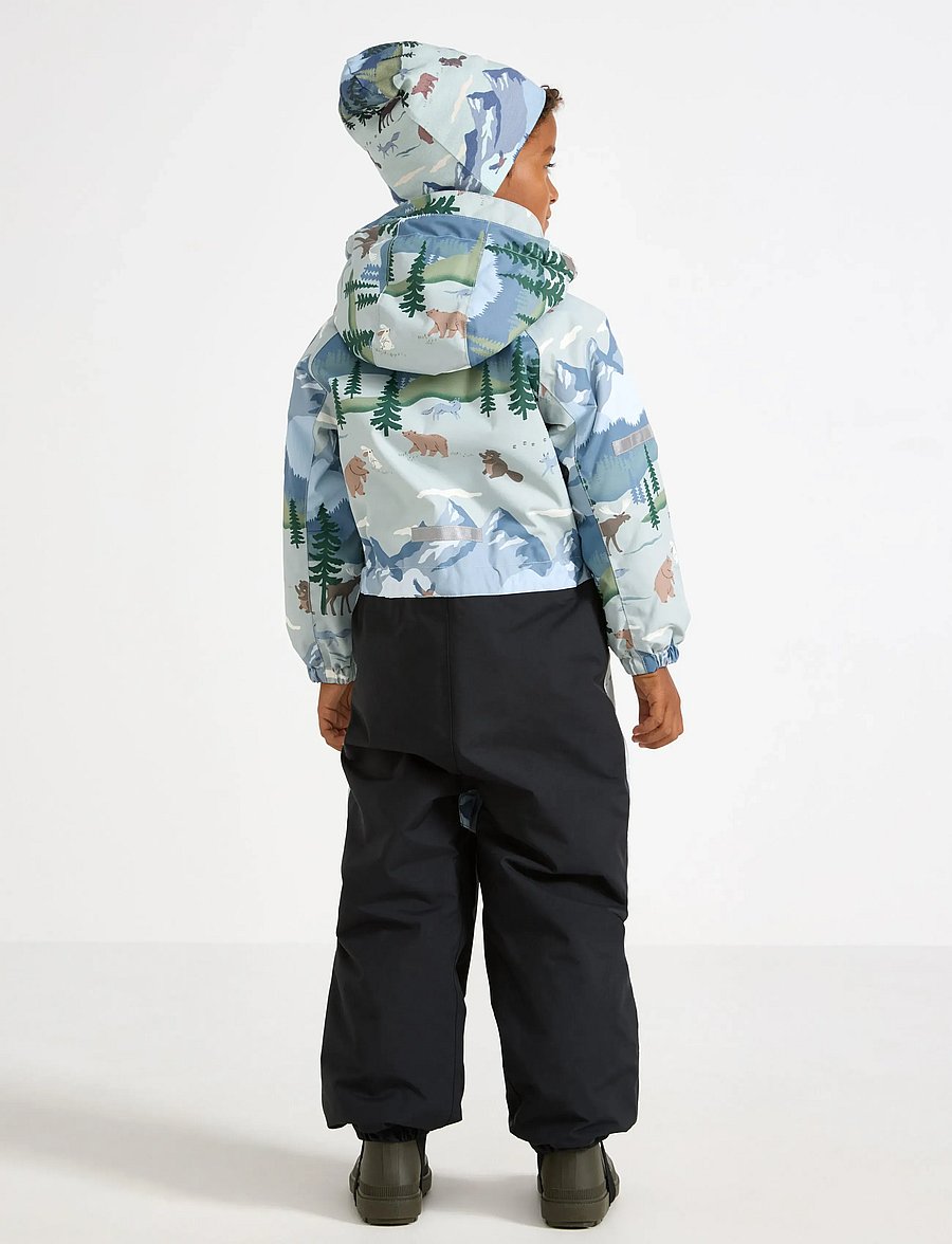 Lindex - Padded waterproof snowsuit - schneeanzug - light dusty turquoise - 3