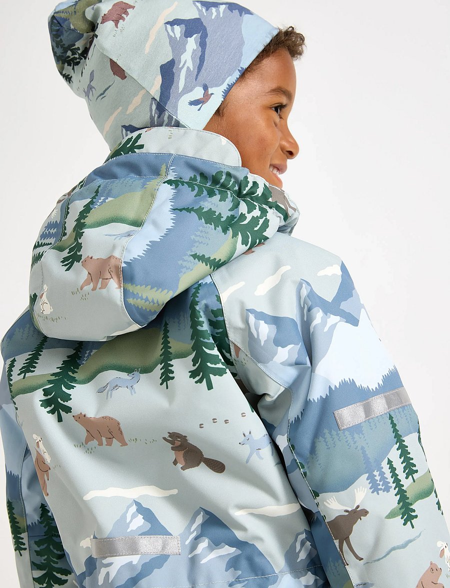 Lindex - Padded waterproof snowsuit - schneeanzug - light dusty turquoise - 4