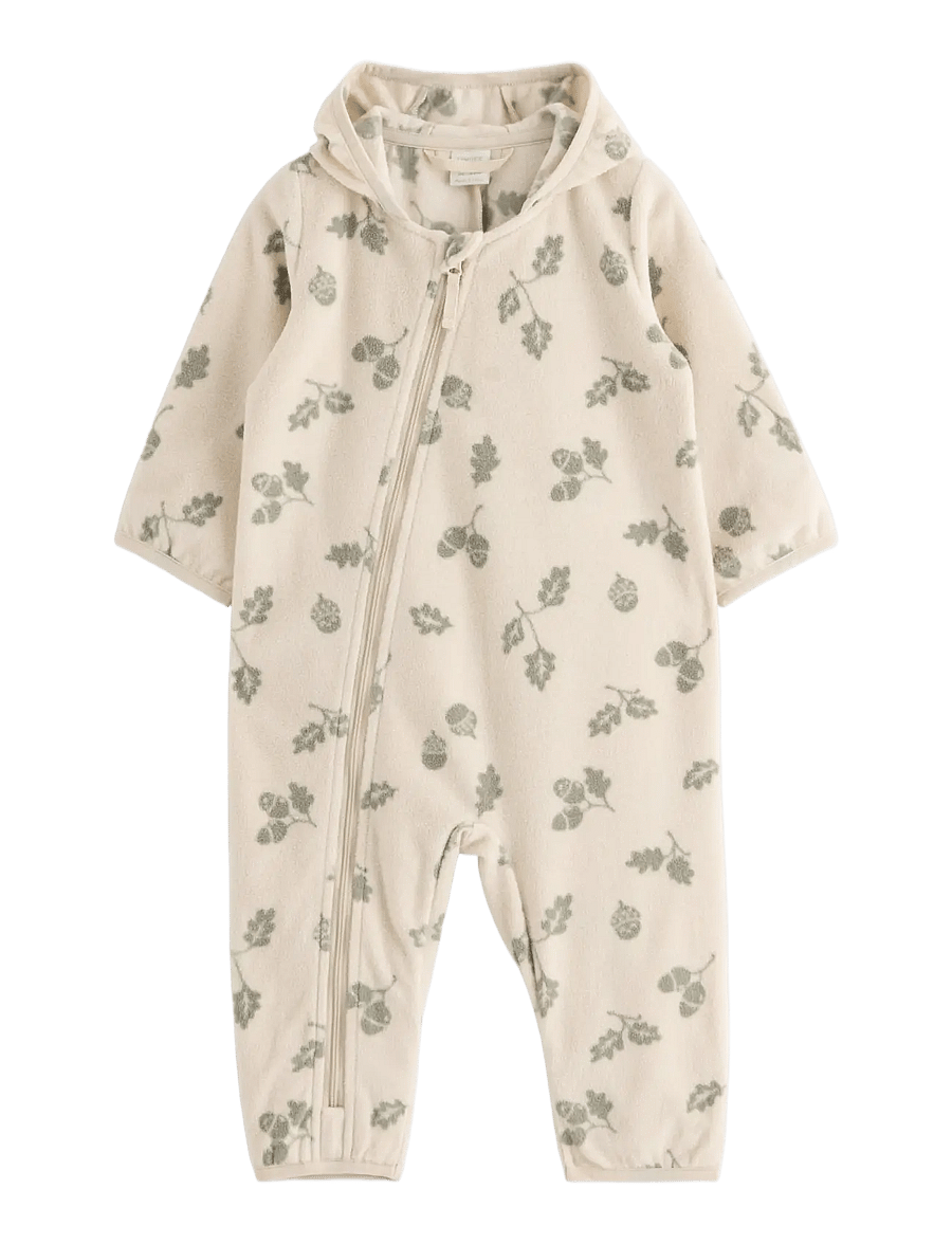 Lindex - Pramsuit in microfleece - fleece-sets - light khaki - 0