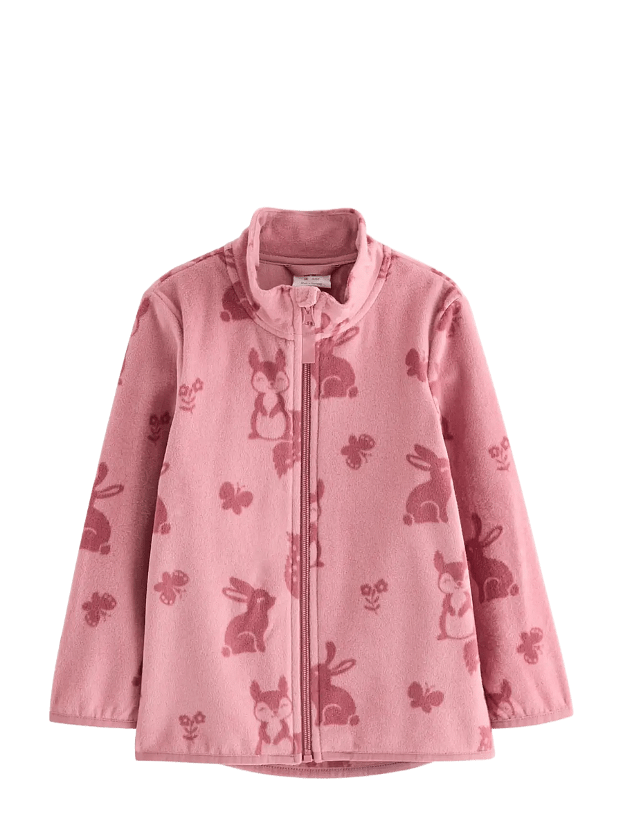Lindex - Jacket in microfleece - fleecejacken - dark dusty pink - 1