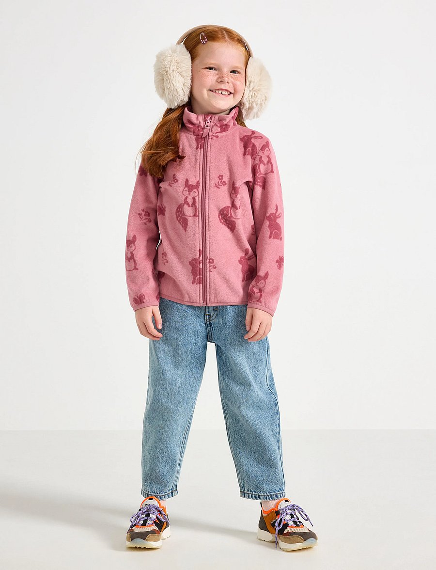 Lindex - Jacket in microfleece - fleecejacken - dark dusty pink - 0