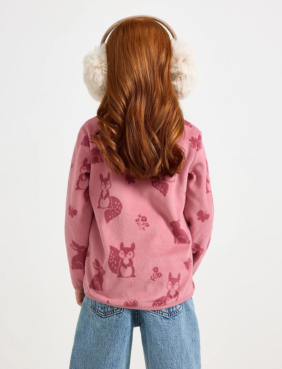 Lindex - Jacket in microfleece - fleecejacken - dark dusty pink - 3