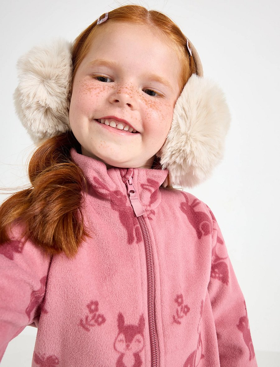 Lindex - Jacket in microfleece - fleecejacken - dark dusty pink - 4