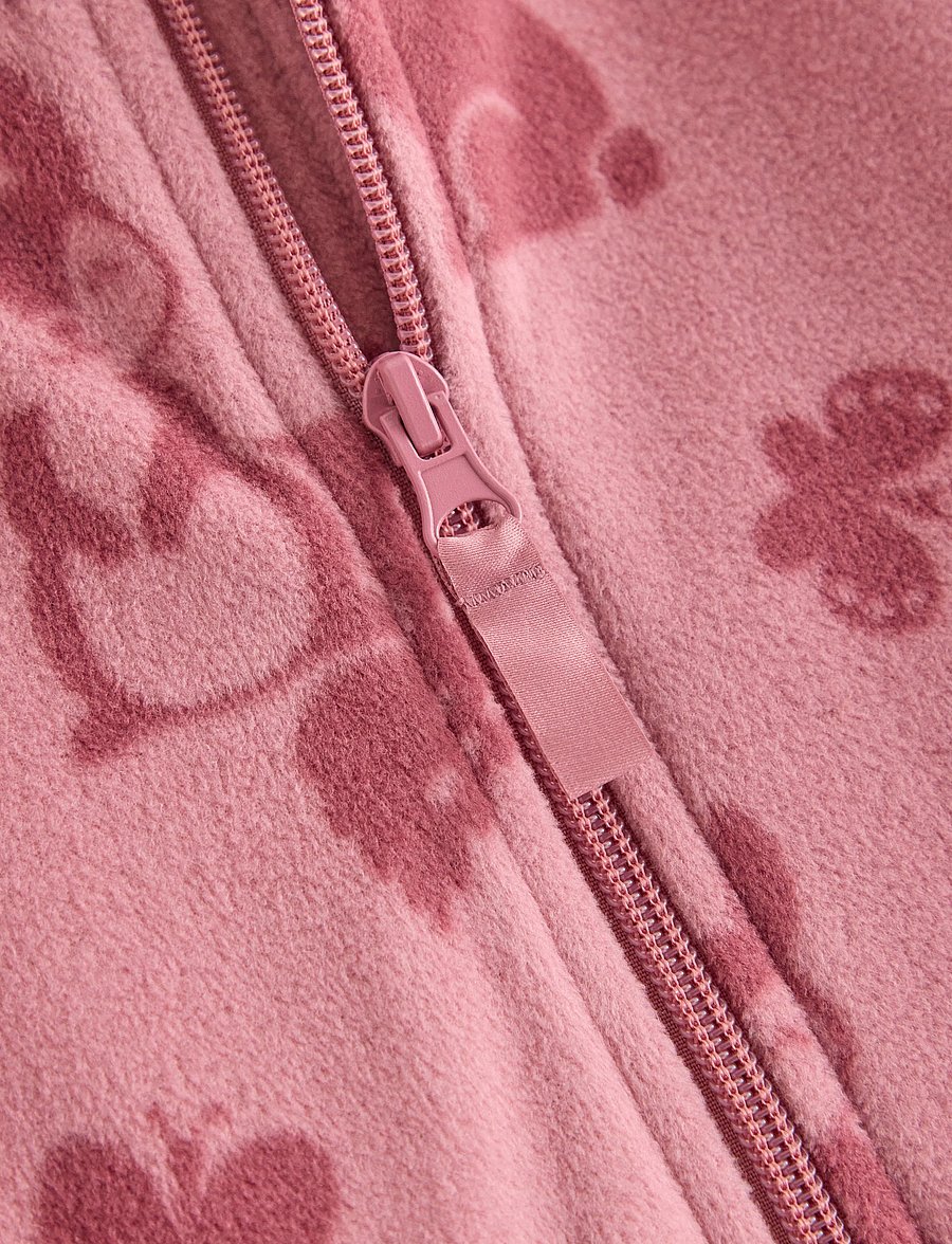 Lindex - Jacket in microfleece - fleecejacken - dark dusty pink - 5