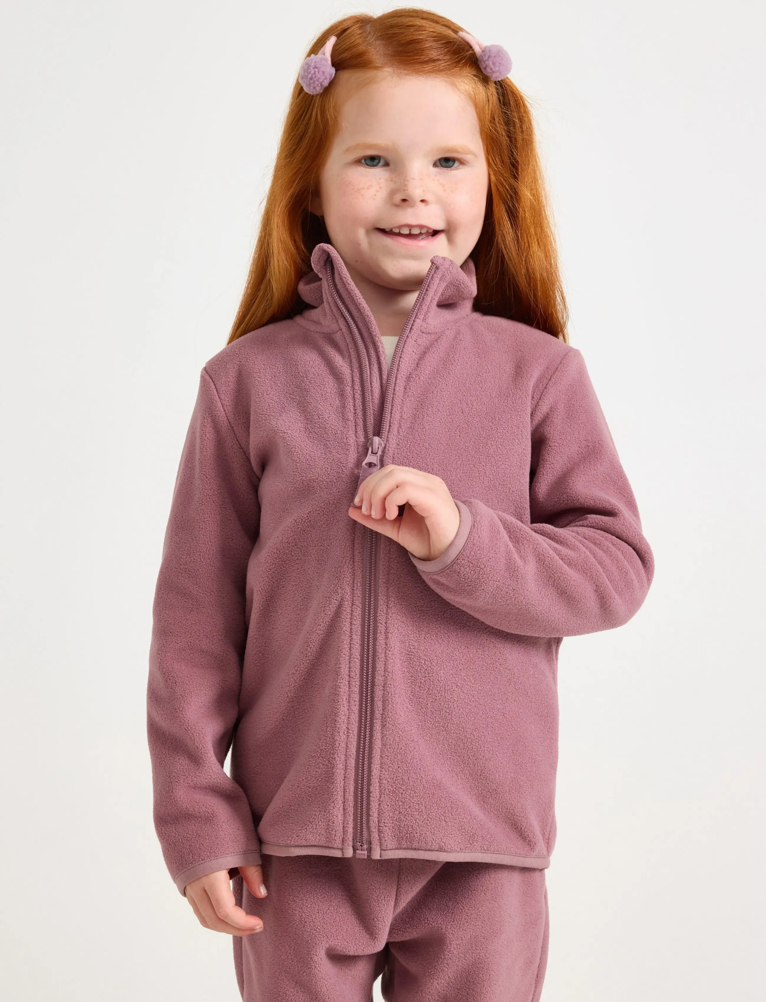 Lindex Jacket In Microfleece, 140, Fleece Oberbekleidung, Rosa - Jackets, Kinder