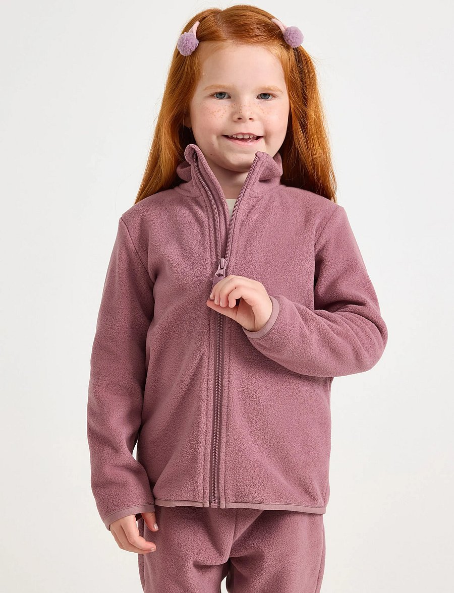 Lindex - Jacket in microfleece - fleecejacken - dusty lilac - 0