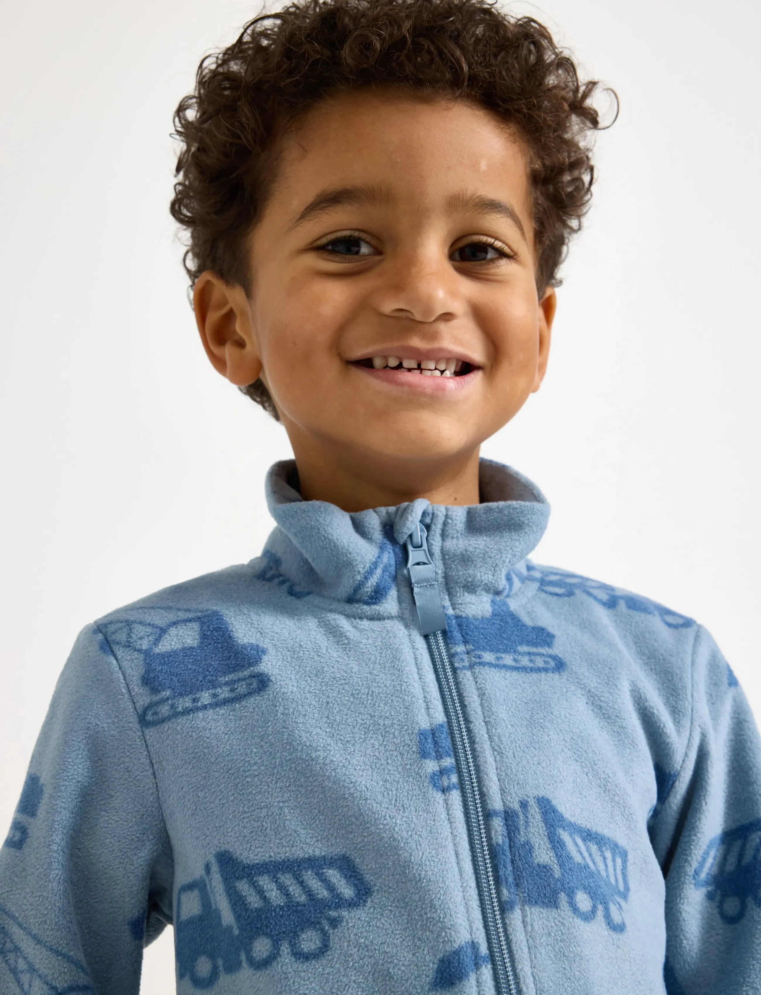 Lindex - Jacket in microfleece - fleece - lt dusty blue - 4