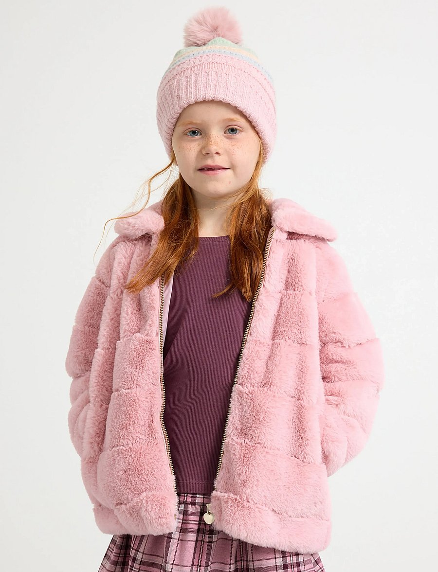 Lindex - Jacket Fake Fur - kunstkarusnahk - dusty pink - 0