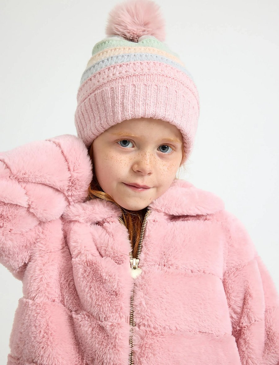Lindex - Jacket Fake Fur - kunstkarusnahk - dusty pink - 4