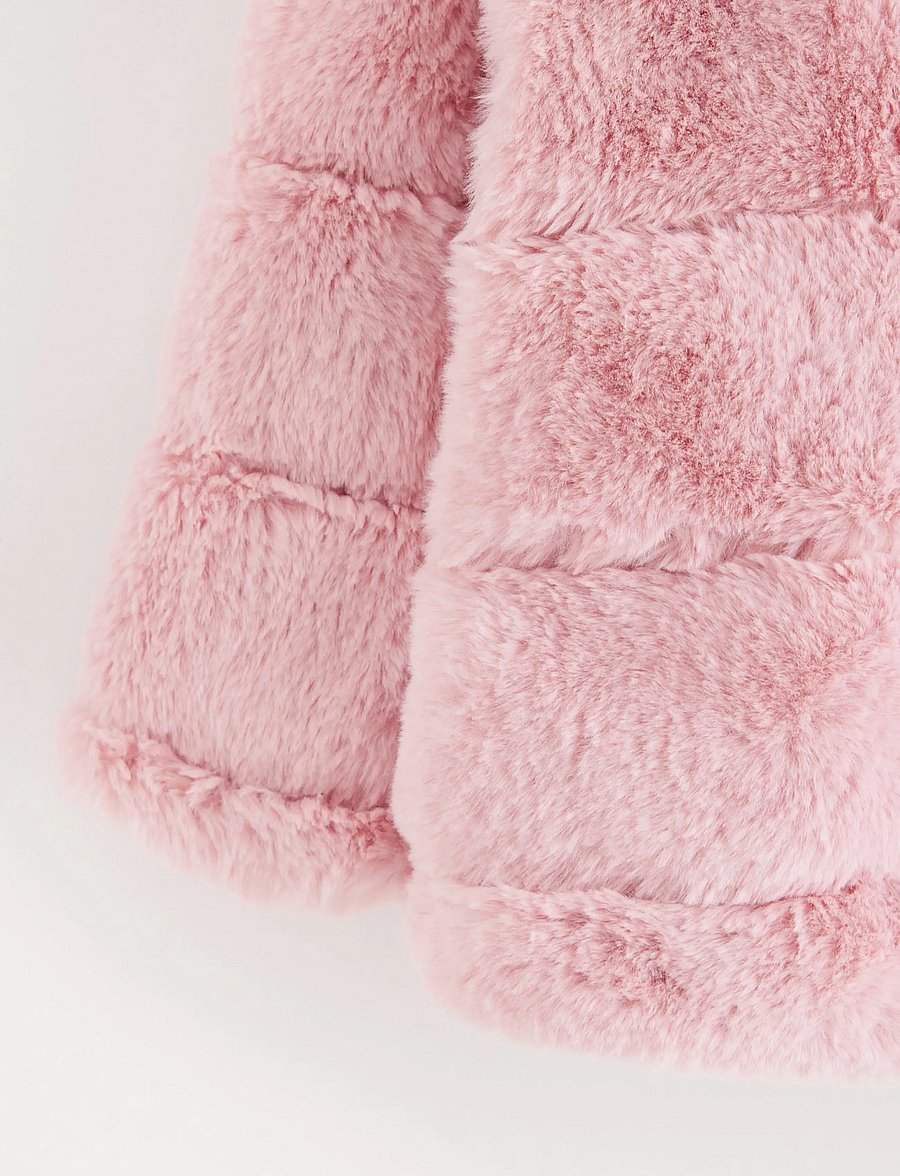 Lindex - Jacket Fake Fur - kunstkarusnahk - dusty pink - 5