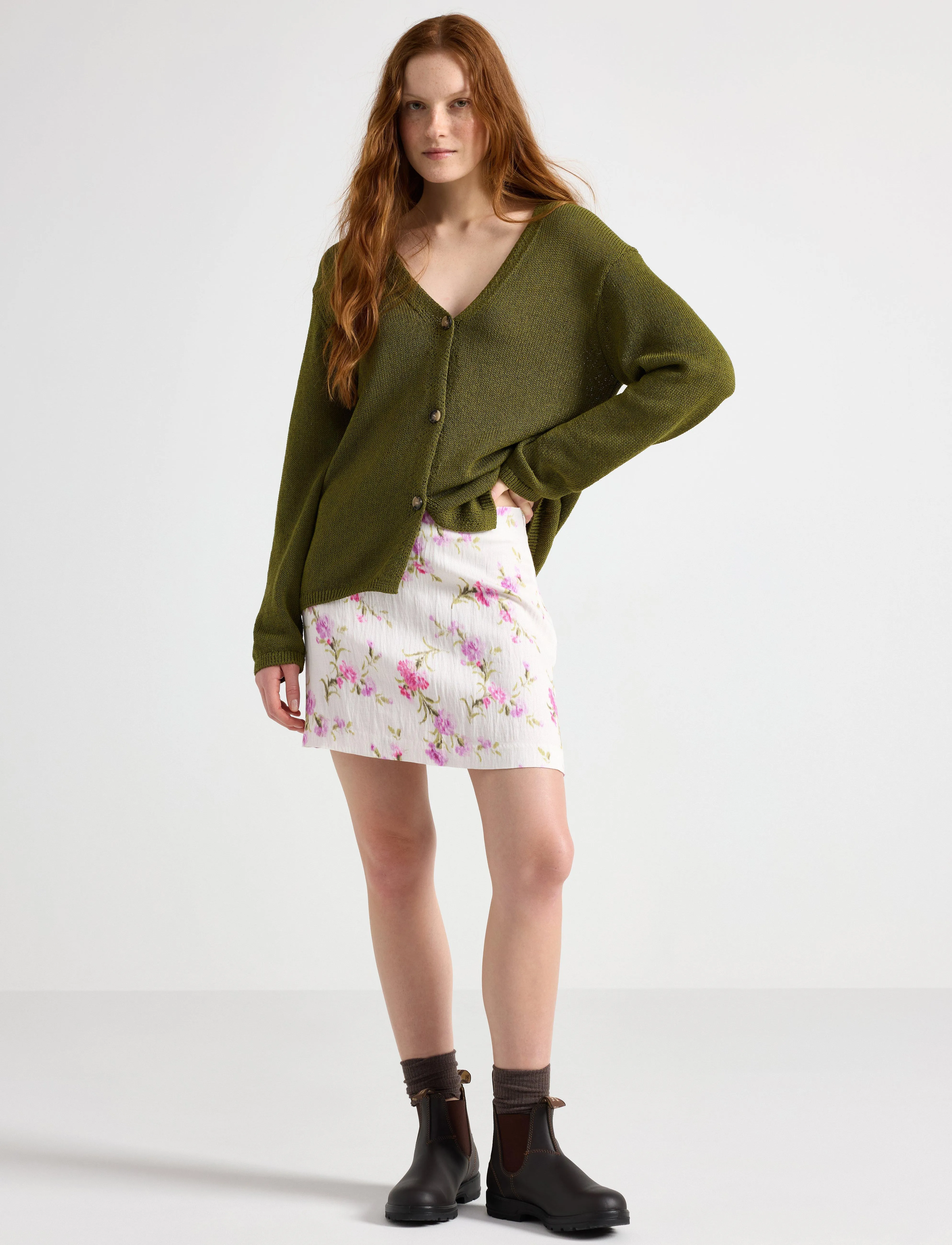 Lindex Skirt Elsa - Seelikud - BEIGE / cream