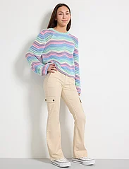 Lindex - Sweater knitted pattern with c - jumpers - turqoise - 4