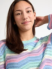 Lindex - Sweater knitted pattern with c - jumpers - turqoise - 7