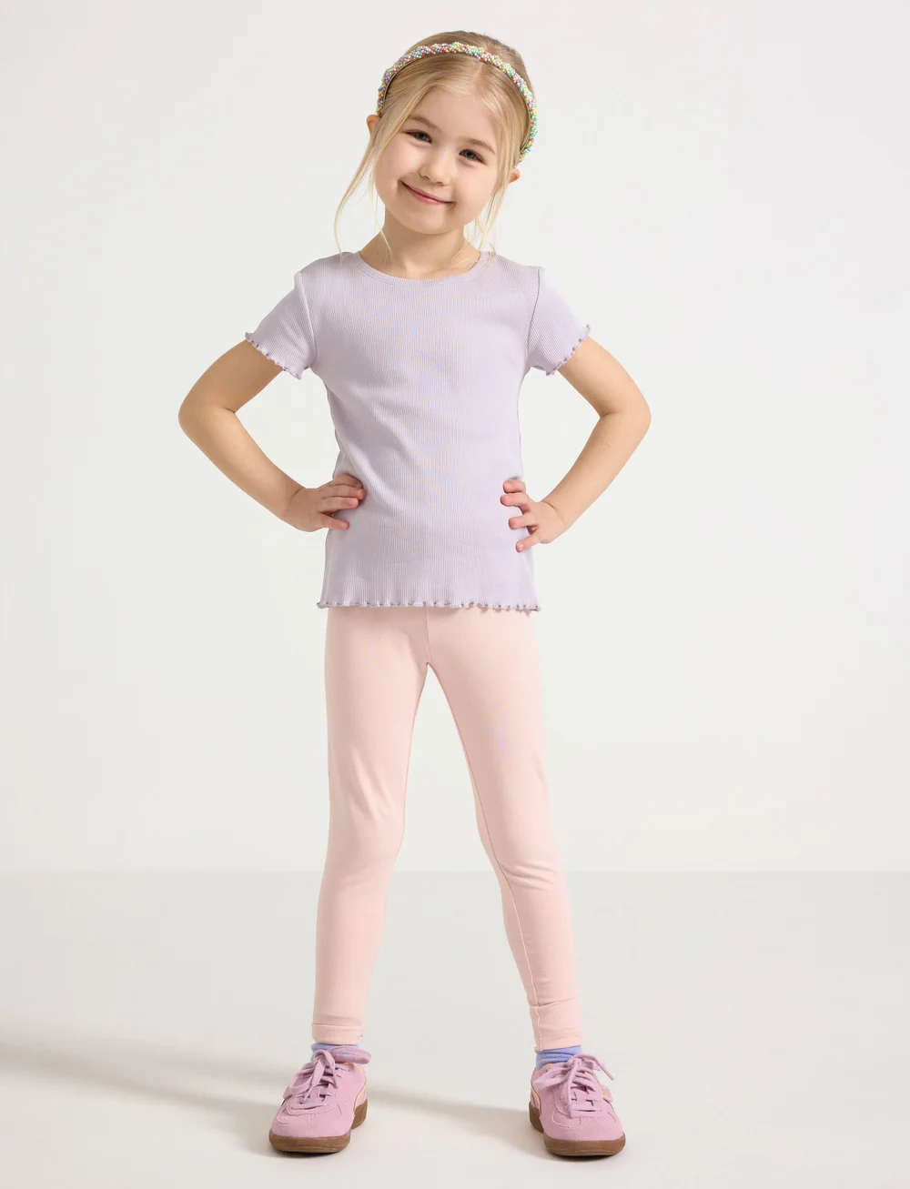 Lindex - Leggings basic SJ Solid - leggings - light dusty pink - 0