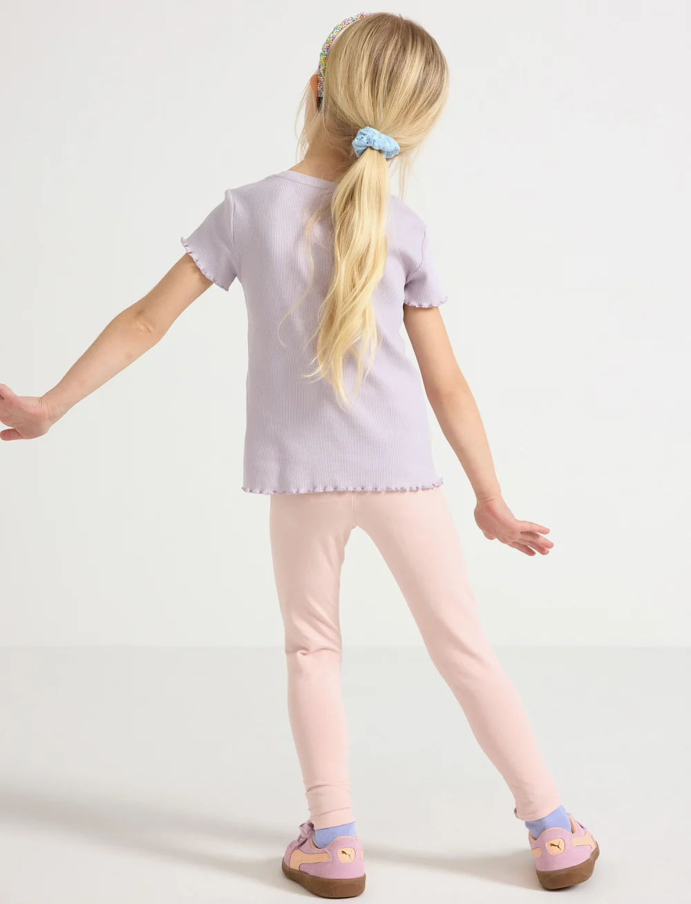 Lindex - Leggings basic SJ Solid - leggings - light dusty pink - 3