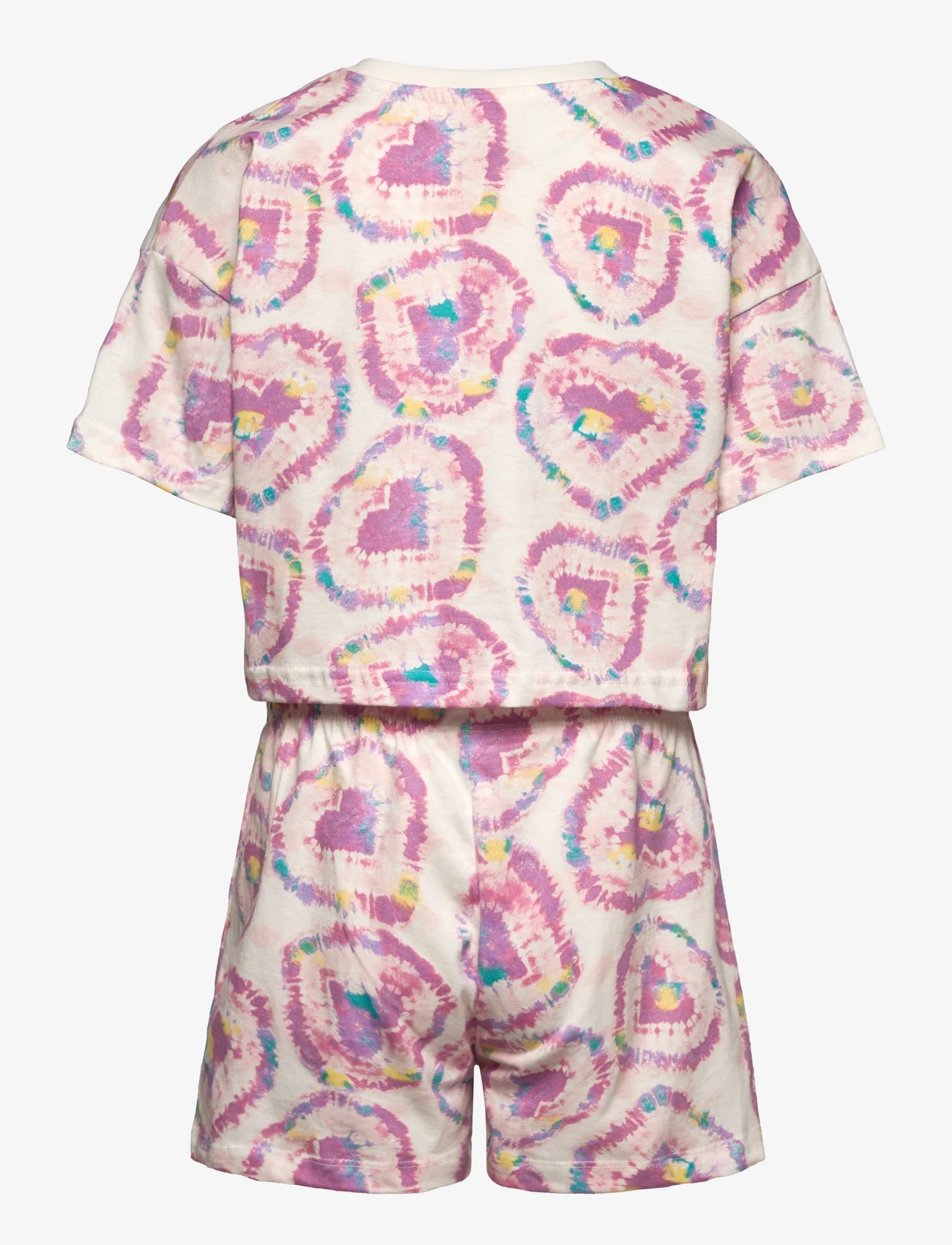 Lindex - Pajama set tee and shorts - pyjamassæt - light pink - 1