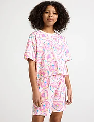 Lindex - Pajama set tee and shorts - pyjamassæt - light pink - 4