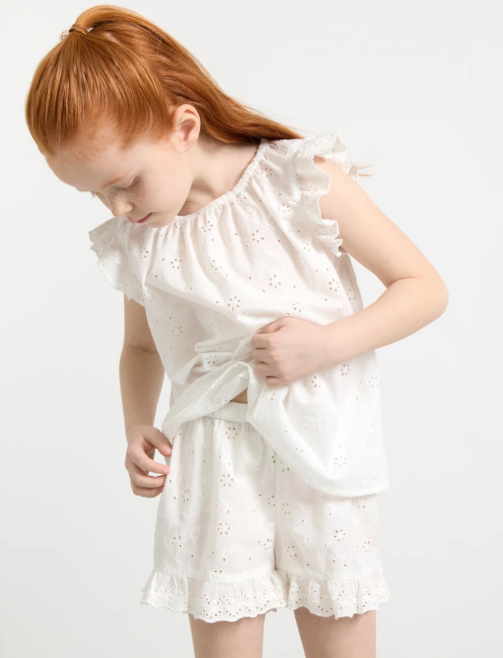 Lindex - Pajama Shiffly - komplektai su marškinėliais trumpomis rankovėmis - white - 3