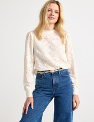 Lindex - Top Gloria - long-sleeved blouses - light dusty white - 2