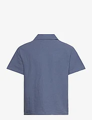 Lindex - Shirt ss Linen - krekli ar īsām piedurknēm - dusty blue - 2